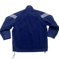 Adidas Navy and White Climawarm Fleece and Shell Zip Jumper (L)
