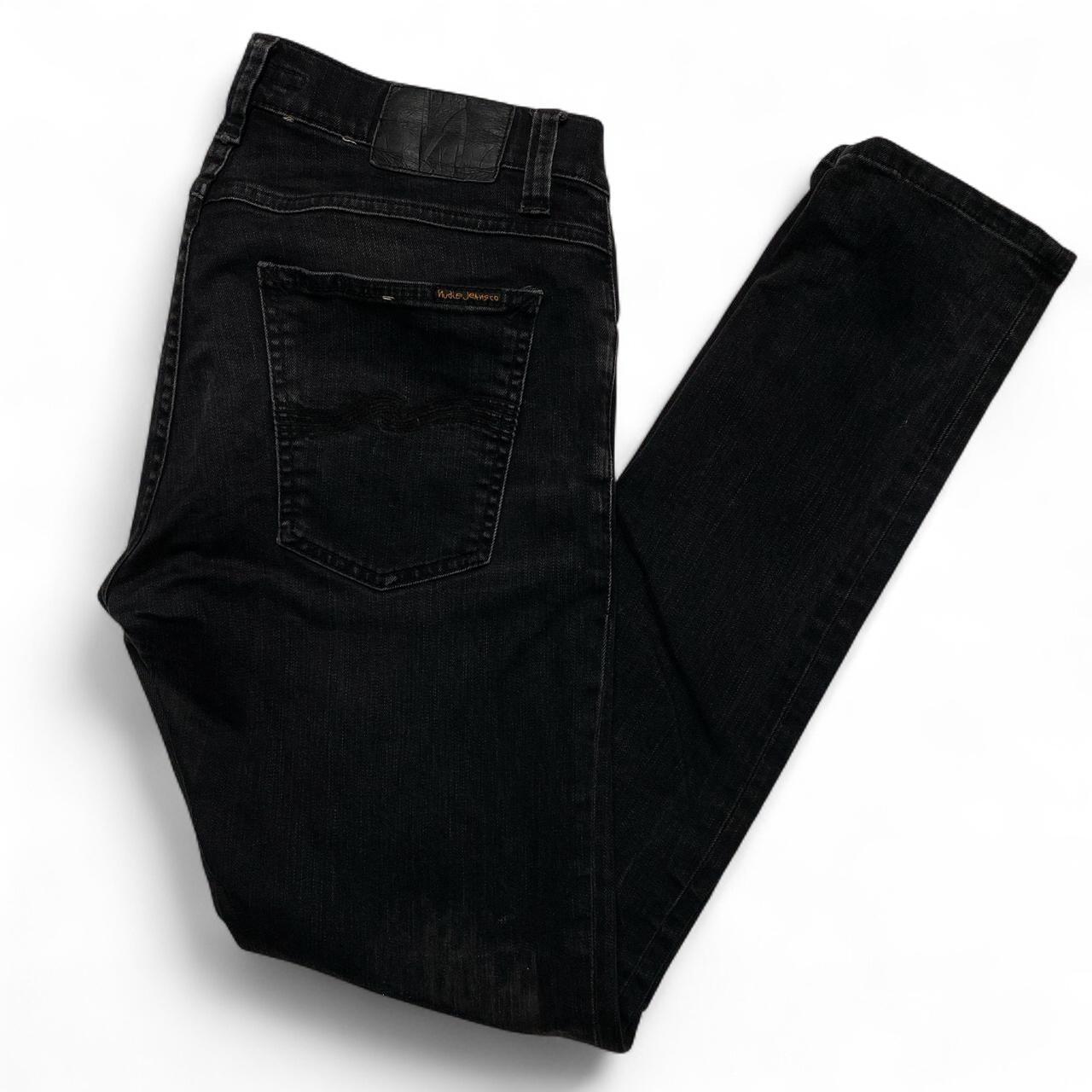 Nudie Tight Terry Slim Black Grey Jeans