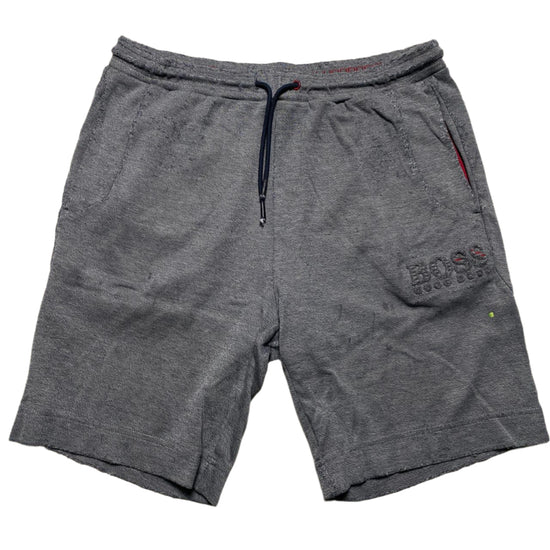 Hugo Boss Grey and Red Cotton Shorts (M)