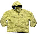 Nike Vintage 90’s Yellow White and Blue Big Logo Puffer Jacket (XL)
