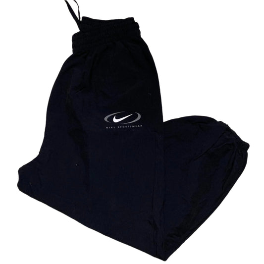 Nike Black and White Baggy Shell Trackpant Parachute Bottoms (M)