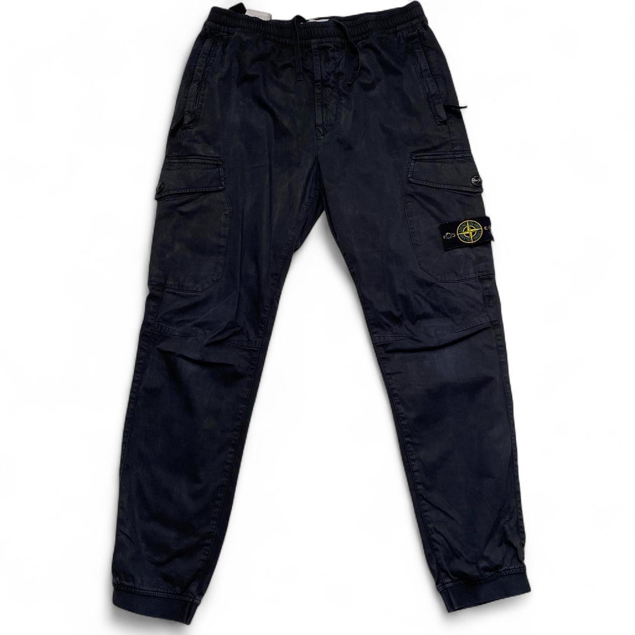 Stone Island Black Slim Cargo Trousers (32W)