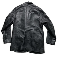 Aviatrix Black Long Leather Coat (L)