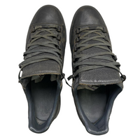 Balenciaga Arenas Grey Leather Low Trainers (UK 10)
