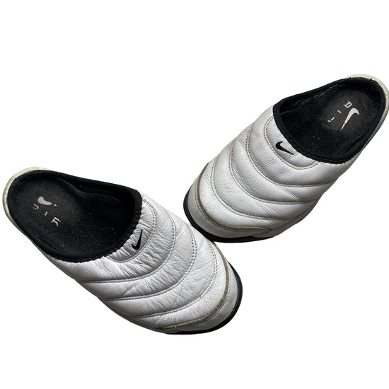 Nike Vintage Air Soc Moc Slipper White and Black Slip On Shoes (UK 4)