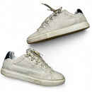 Balenciaga Arena White and Navy Low Leather Trainers