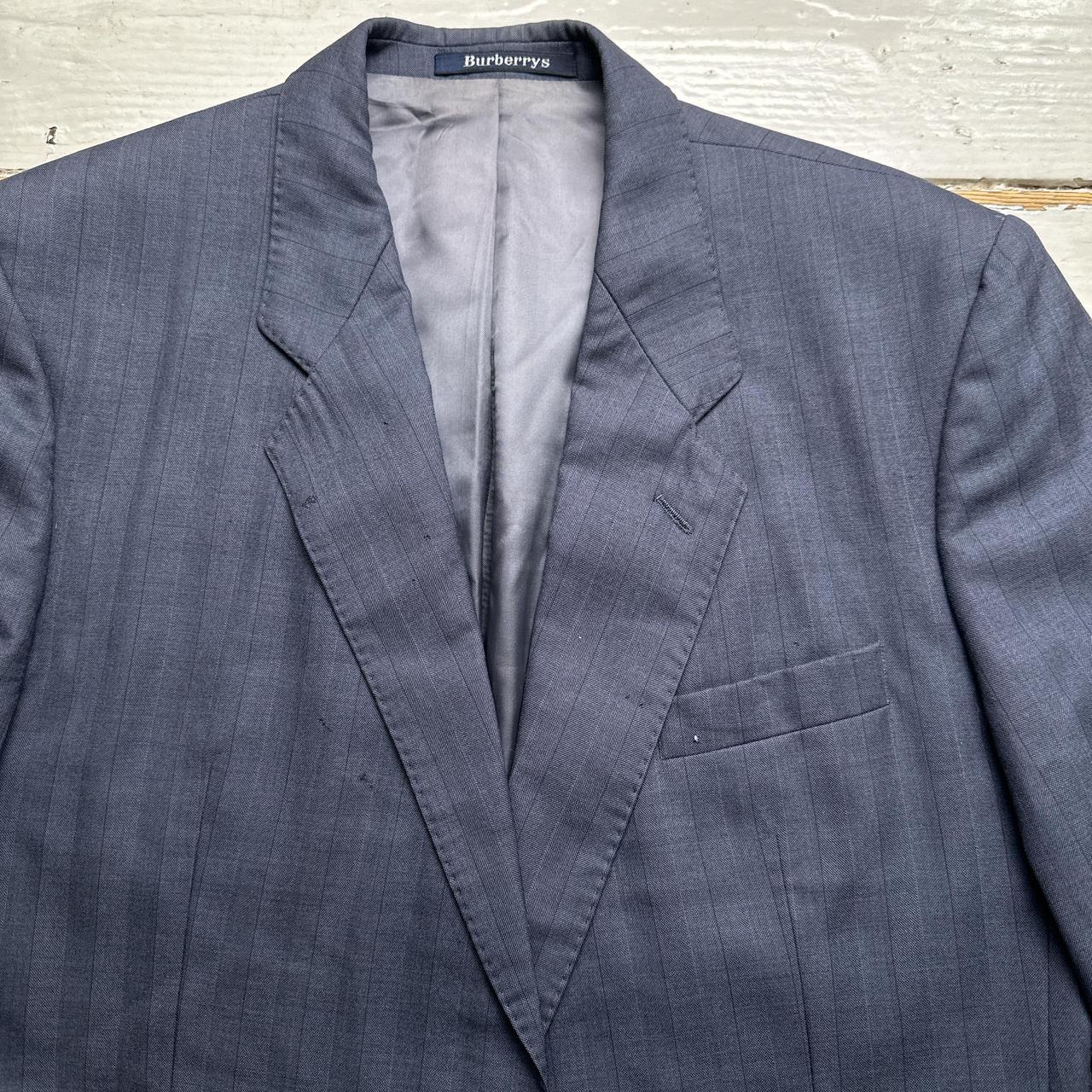 Burberry Burberrys Vintage Navy Suit Jacket