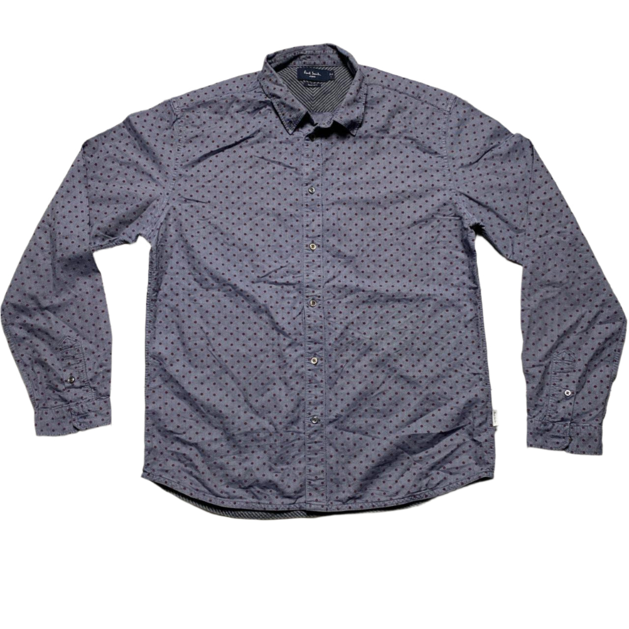 Ted Baker Blue Purple Polkadot Shirt (L)