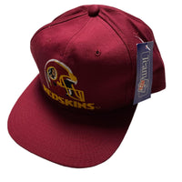 Washington Redskins NFL Vintage 90’s Green Brim Snapback Cap Burgundy and Yellow