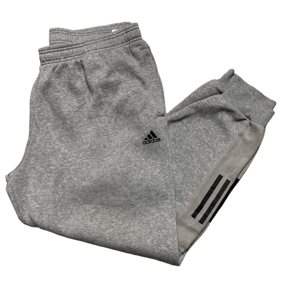 Adidas Grey and Black Baggy Joggers (2XL)
