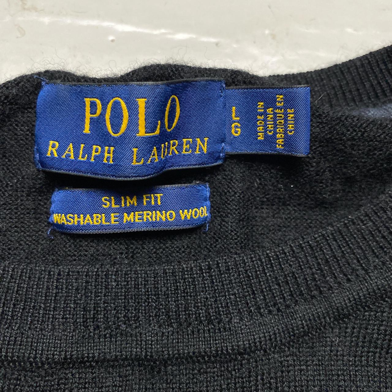 Ralph Lauren Polo Merino Wool Black Jumper