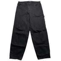 A1 Denim Soho Yacht Club Black Baggy Carpenter Cargo Denim Jeans (34W)