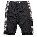Adidas Black and White Stripe Cargo Shell Trackpant Shorts (XL)