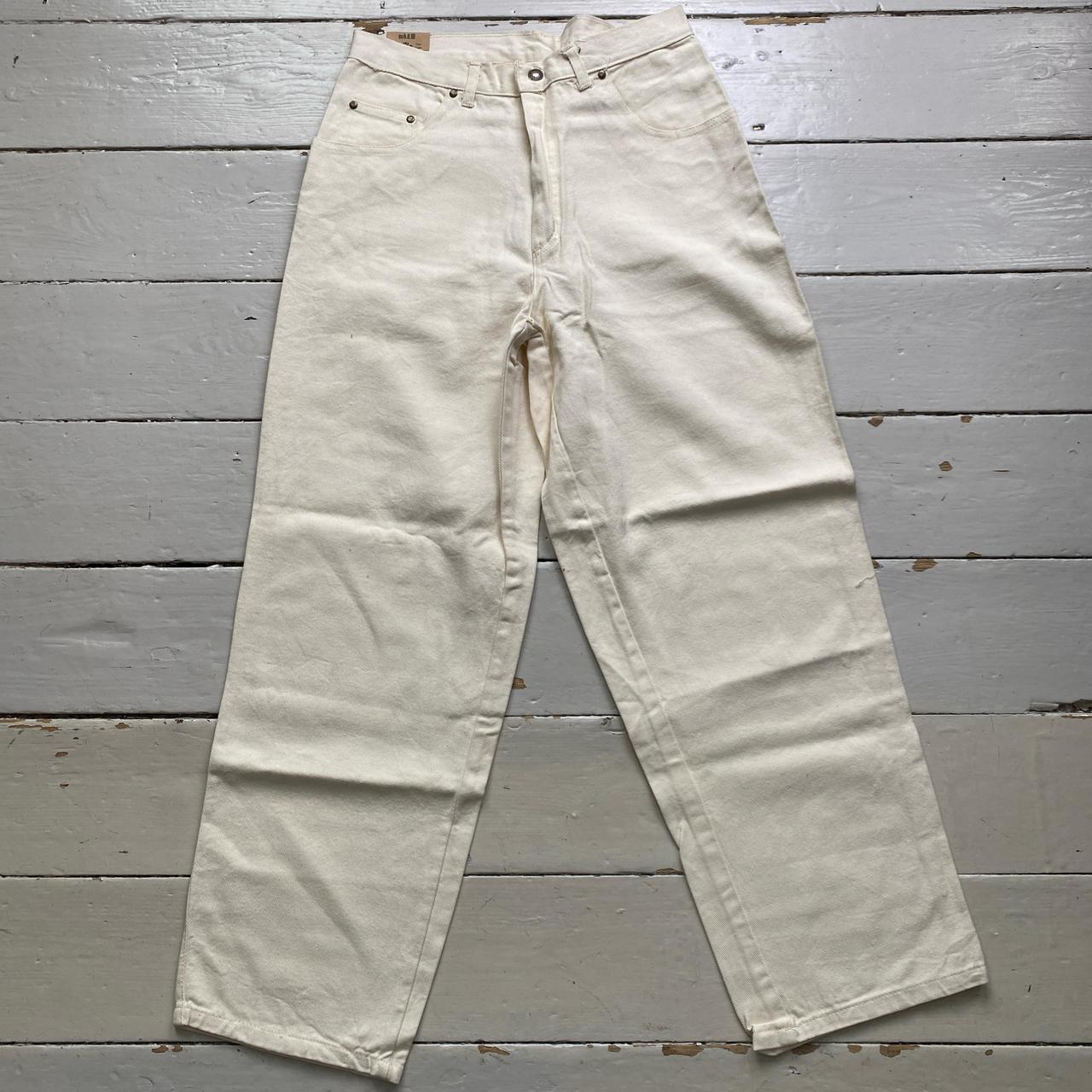 W R Gass Vintage 90’s Cream Baggy Jeans