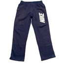 Nike Club Navy and White Spellout Joggers (L)