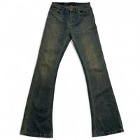 Balenciaga Baggy Flared Unisex Blue Faded Jeans (XS)