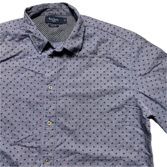 Ted Baker Blue Purple Polkadot Shirt (L)