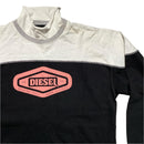 Diesel White Black and Pink Turtle Neck Jumper (S)