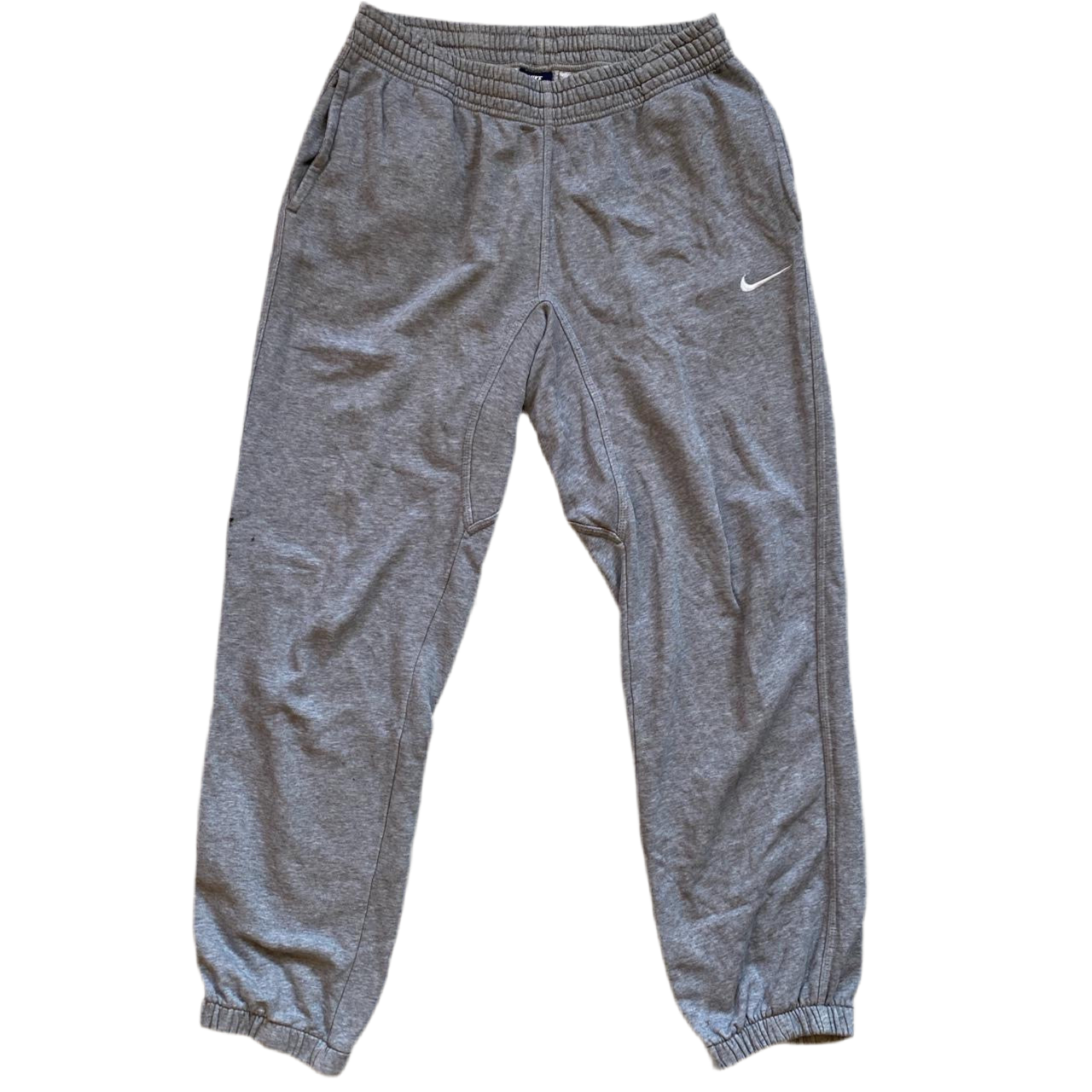 Nike White Swoosh Grey Joggers (M)