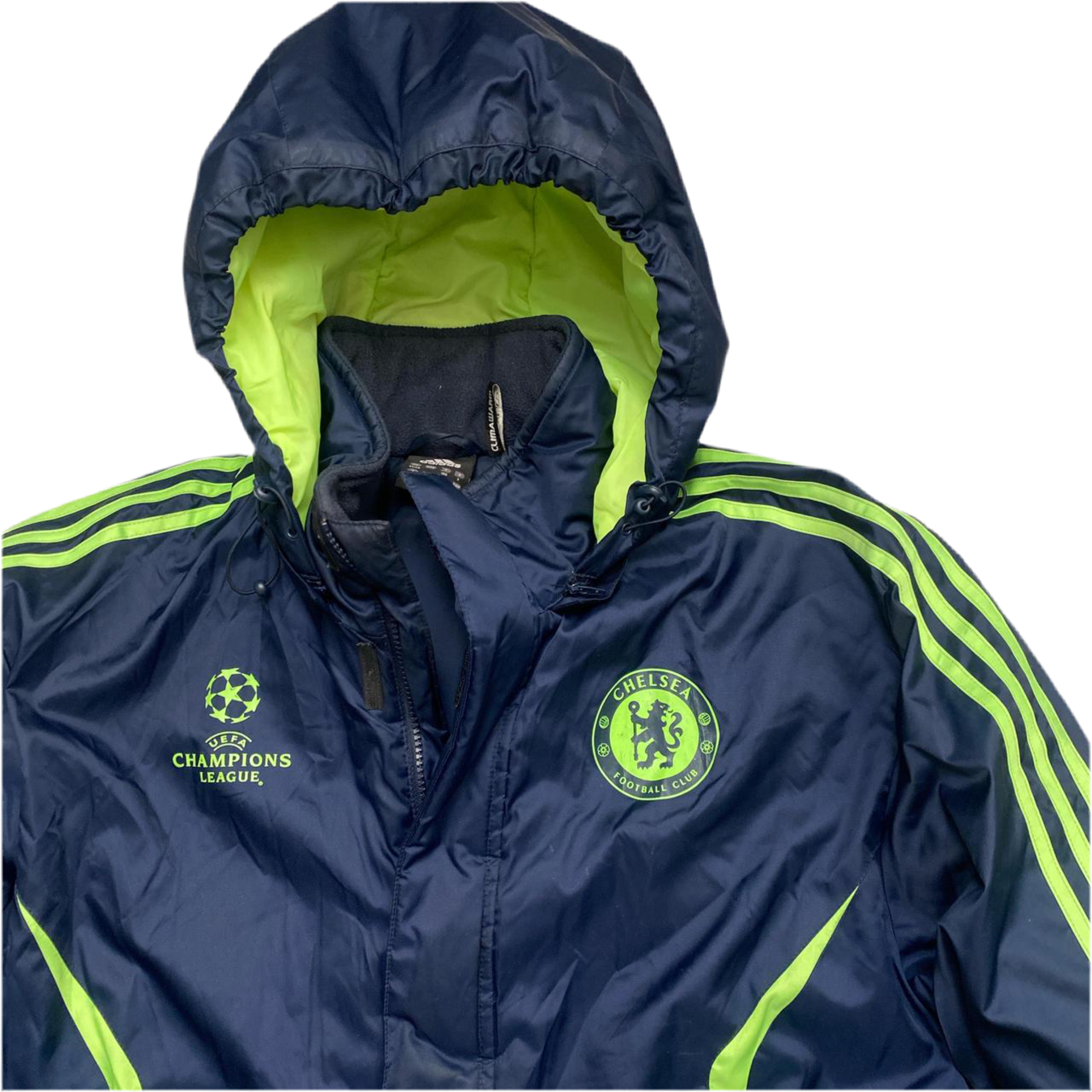 Adidas Climawarm Chelsea Champions League Vintage Puffer Long Parka Coat (L)