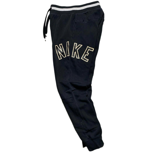 Nike Black and White Spellout Joggers (S)