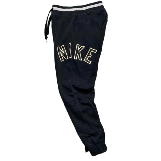 Nike Black and White Spellout Joggers (S)