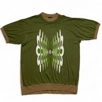 Miu Miu Vintage 2003 Psychedelic Green and Brown Jumper T Shirt (2XL)
