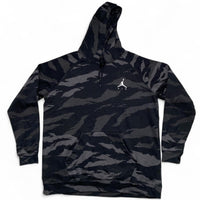 Nike Air Jordan Grey and Black Camouflage Hoodie (2XL)