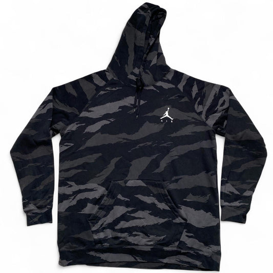 Nike Air Jordan Grey and Black Camouflage Hoodie