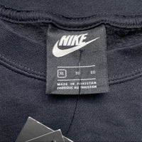 Nike Cropped Black and White Swoosh Baggy Jumper (XL)