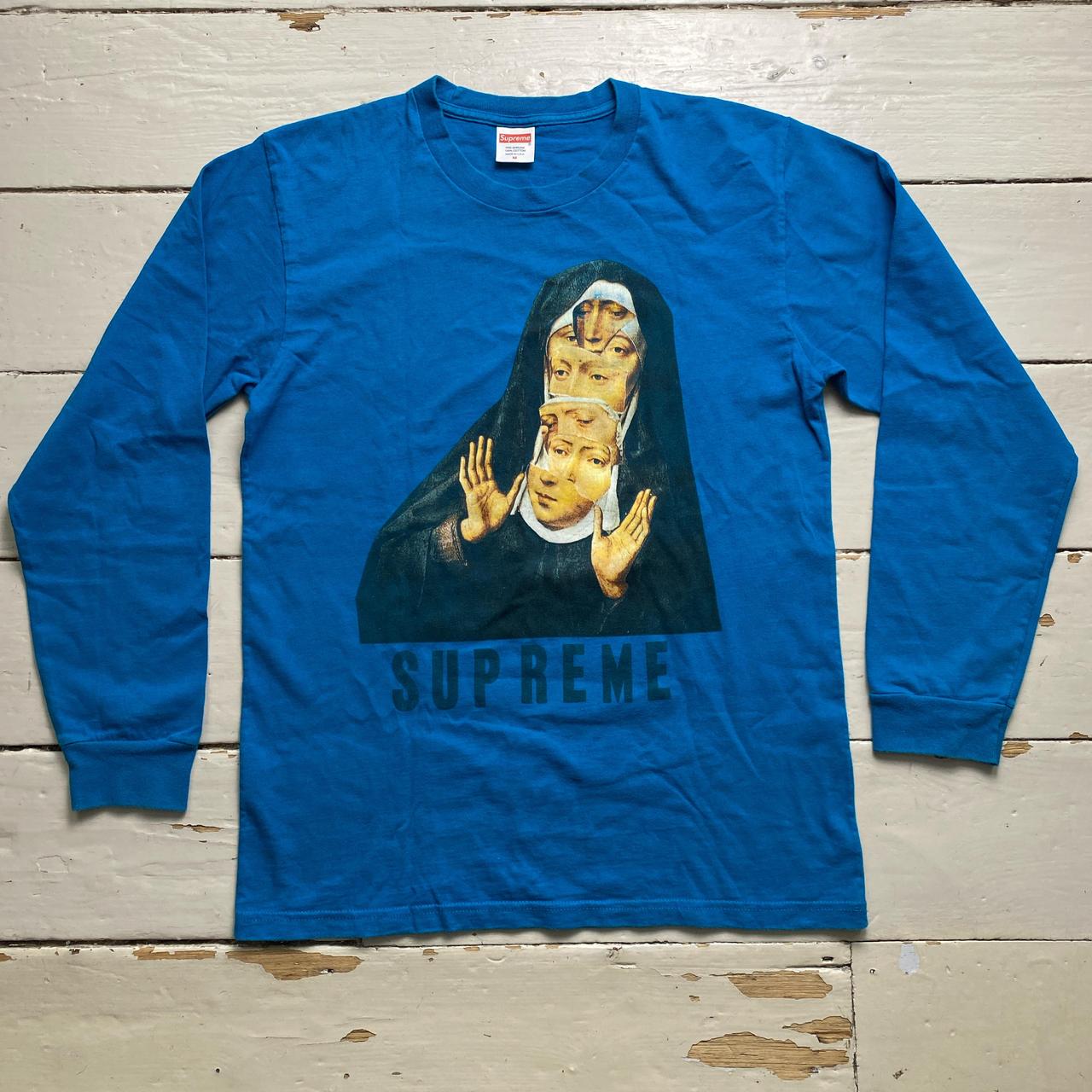 Supreme Nun Blue Long Sleeve T Shirt