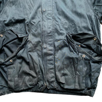 Stone Island 2002 Vintage Raso Gommato Lightweight Navy Jacket (M)
