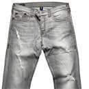 True Religion Rocco Distressed Light Grey Stitch Jeans (36W)