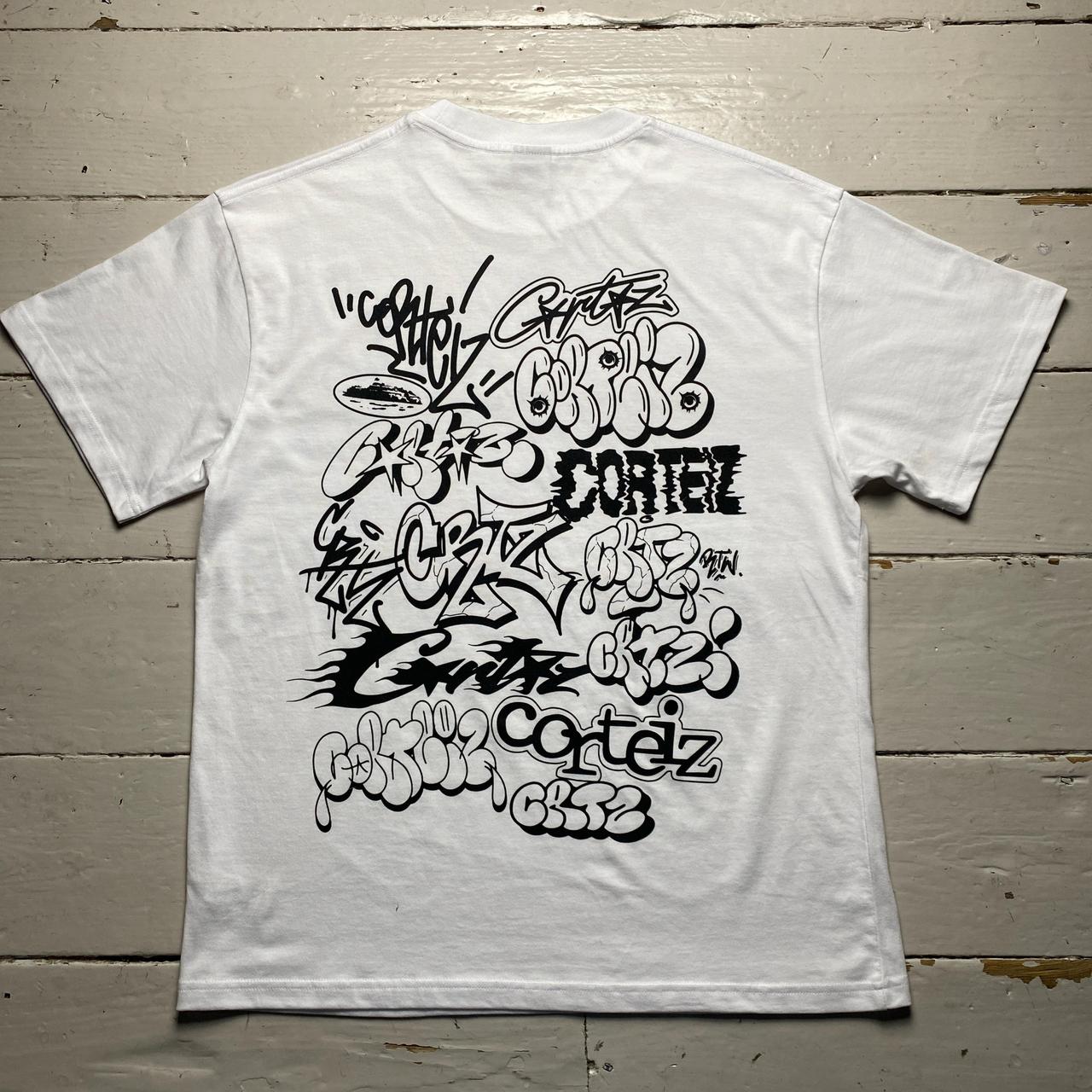 Corteiz Grafitti White and Black T Shirt