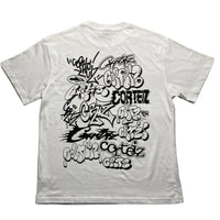 Corteiz Grafitti White and Black T Shirt (M)