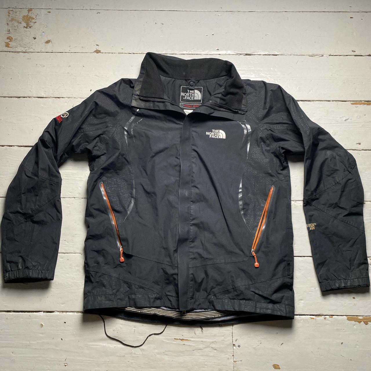 The North Face Black Summit Series Black and Orange Gore Tex Lightweight Jacket