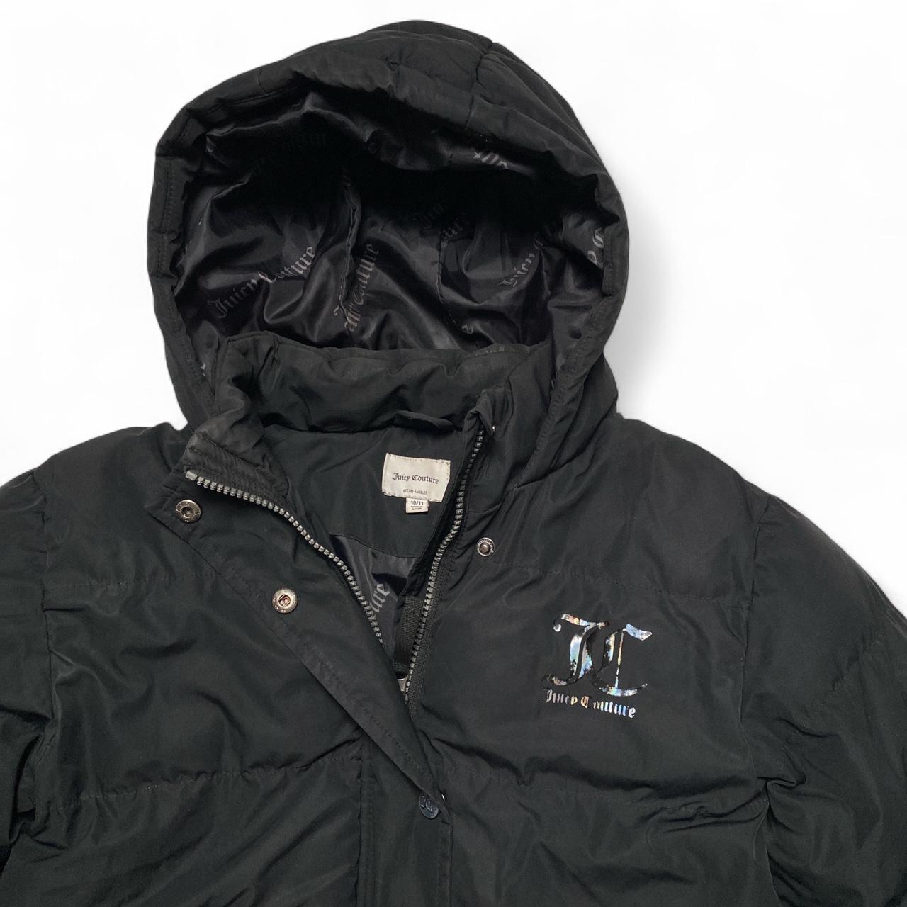 Juicy Couture Womens Black Long Puffer Coat