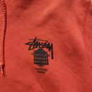 Stussy Dover Street Market Salmon Pink Orange and Black Hoodie (M)