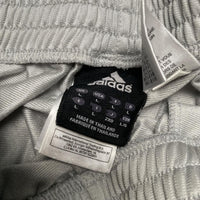 Adidas Essentials Popper Grey Silver and White Stripe Trackpant Bottoms (L)
