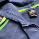 Adidas Performance Essentials Navy Triple Green Stripes Full Tracksuit (M)