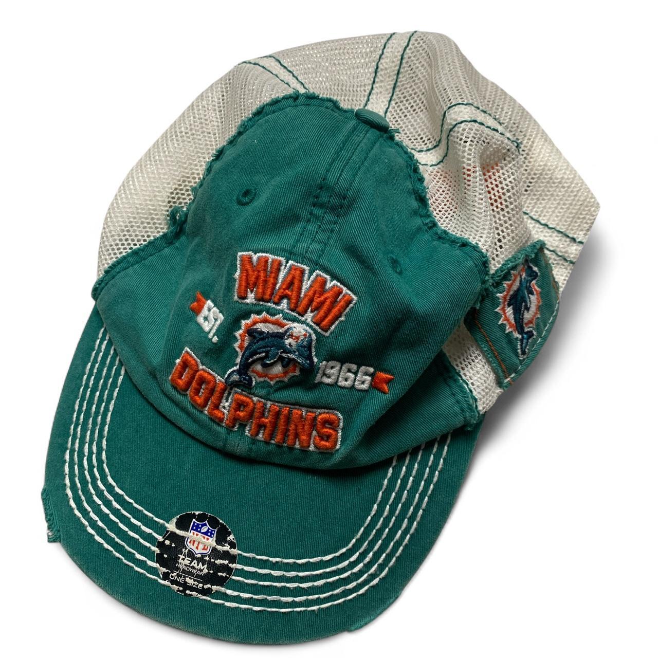 Miami Dolphins Turquoise and Orange Trucker Cap