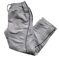Reebok Vintage Shell Baggy Trackpant Bottoms Silver Navy and White (M)