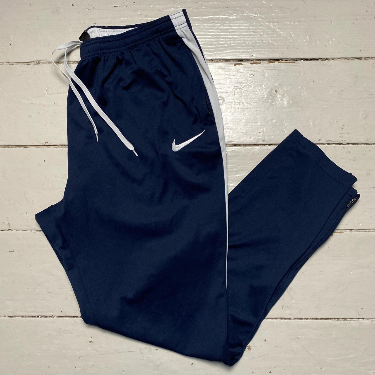 Nike Navy and White Training Trackpant Bottoms