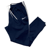 Nike Navy and White Training Trackpant Bottoms (XL)
