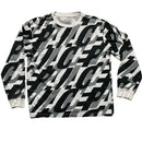 Palace Repeat Spellout Black Grey and White Long Sleeve T Shirt (L)