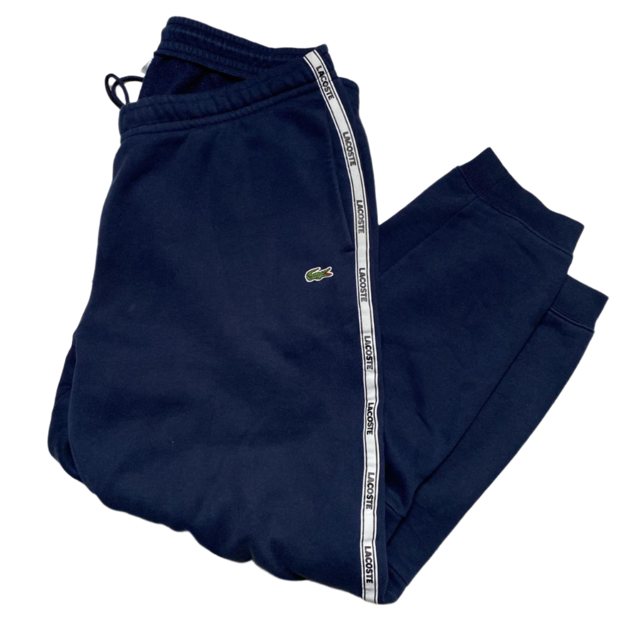 Lacoste Navy and Green Croc Joggers (UK 6 - XL)