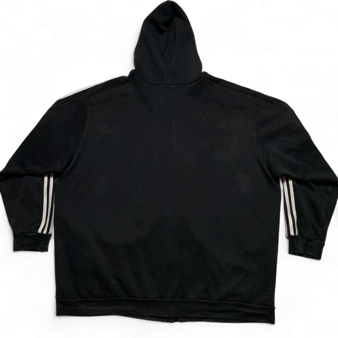 Adidas Black and White Stripe Full Tracksuit Hoodie and Joggers (3XL)
