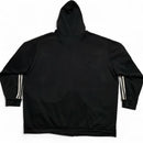 Adidas Black and White Stripe Full Tracksuit Hoodie and Joggers (3XL)