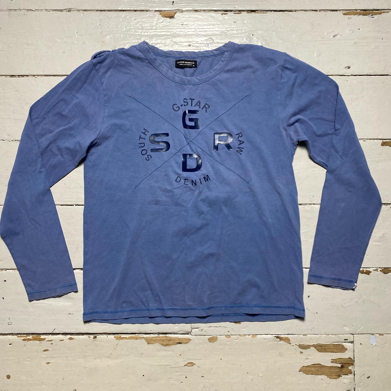 G Star Blue Long Sleeve T Shirt