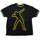 Usain Bolt Jamaica Black Yellow and Green T Shirt (2XL)
